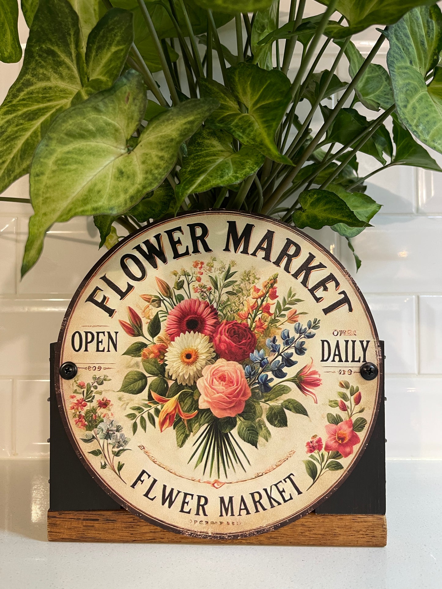 Flower Market Tin Decorative Planter Box