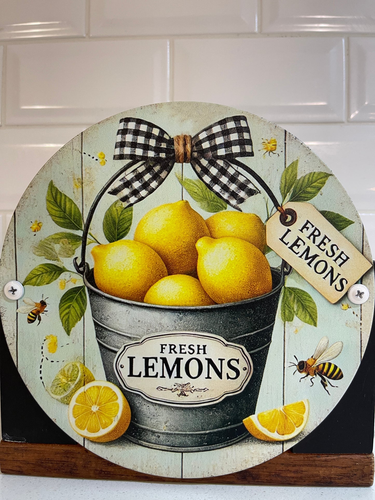 Fresh Lemons Tin Decorative Planter Box