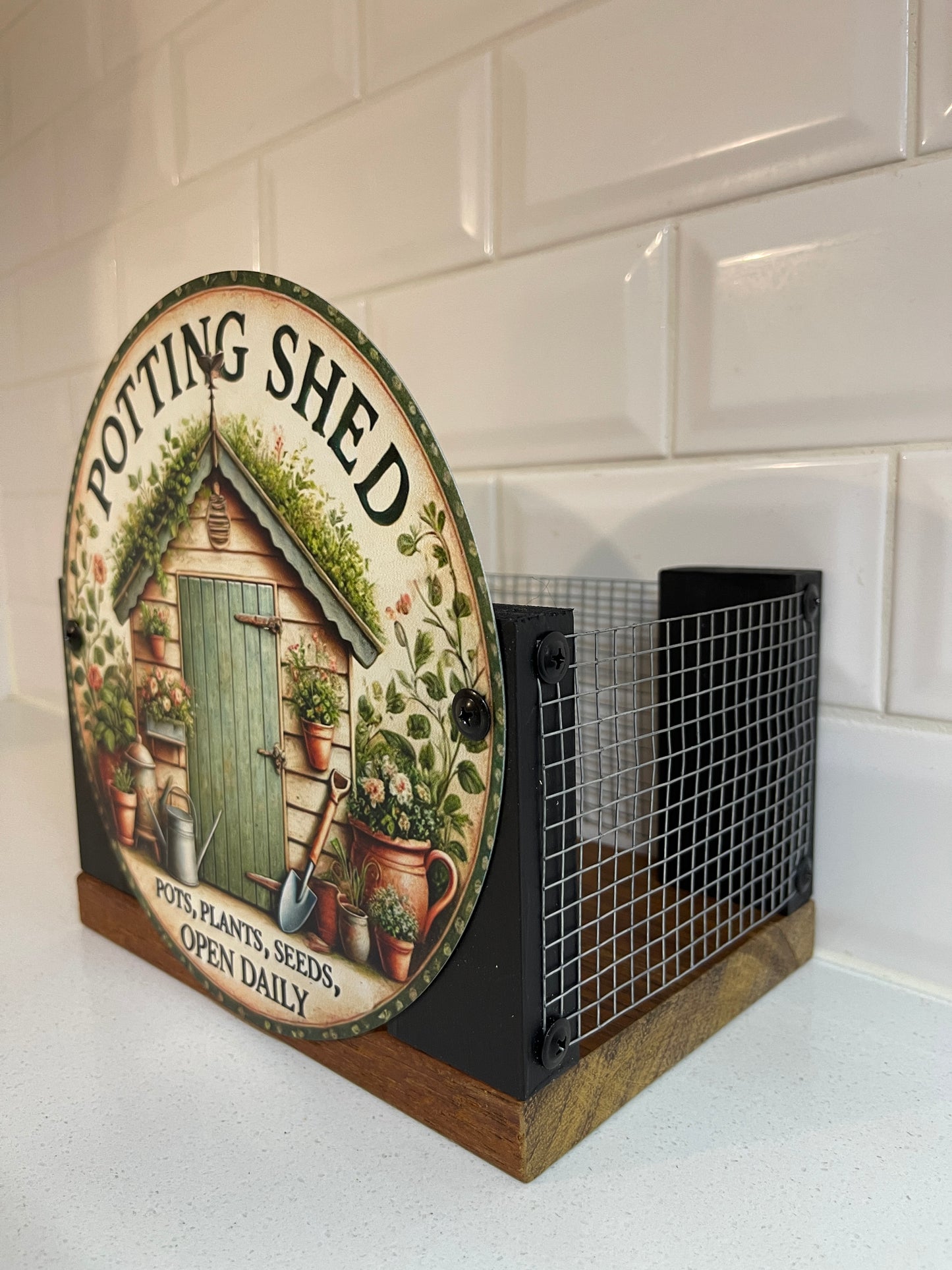 Potting Shed Tin Decorative Planter Box