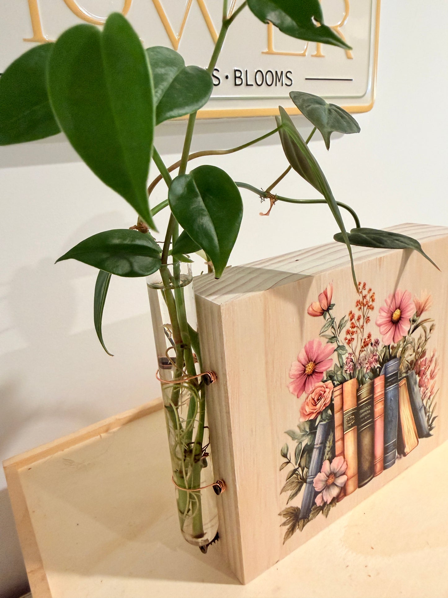 Flowers and books