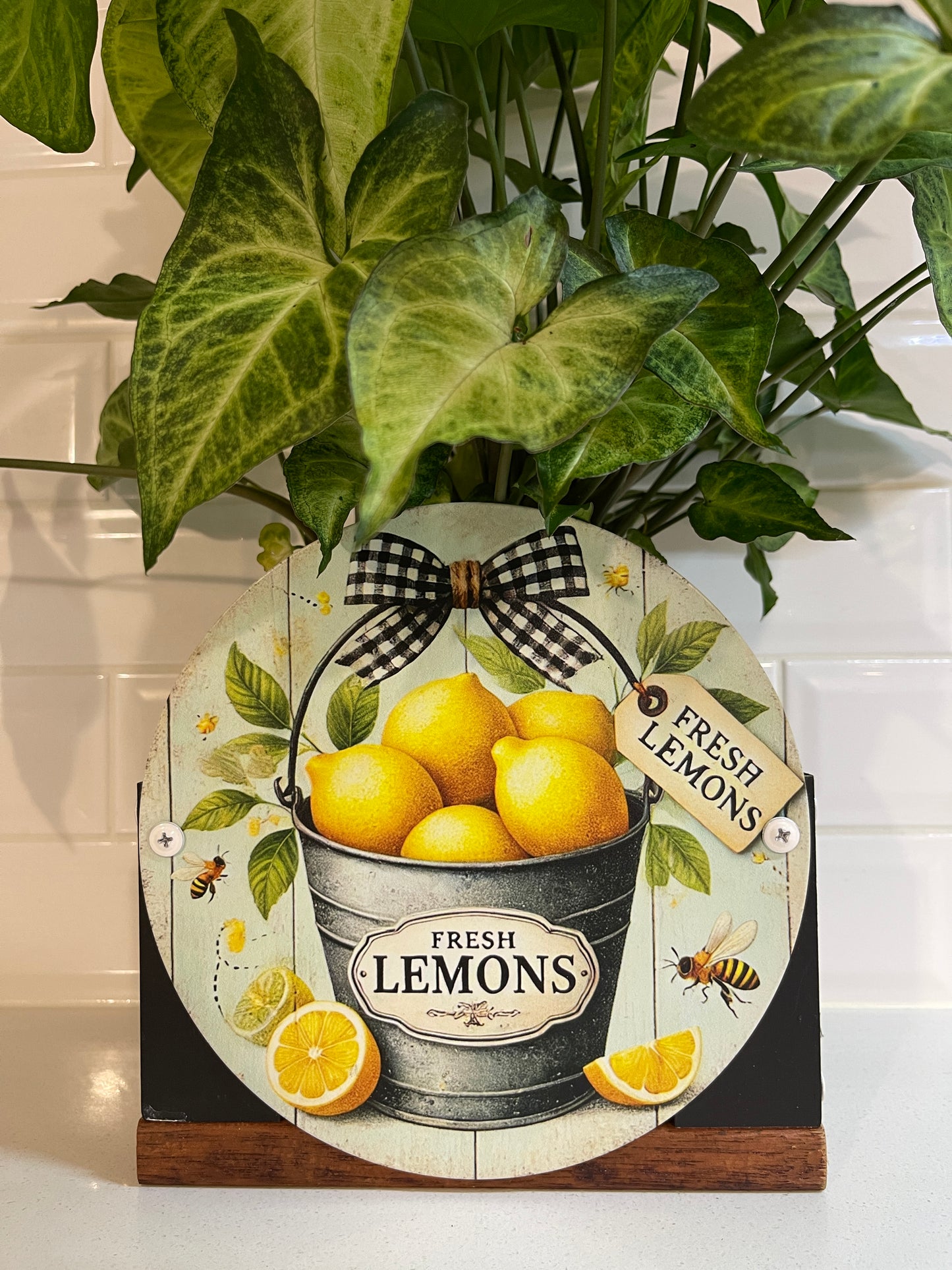 Fresh Lemons Tin Decorative Planter Box