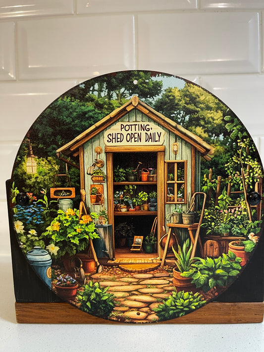 Potting Shed Tin Decorative Planter Box