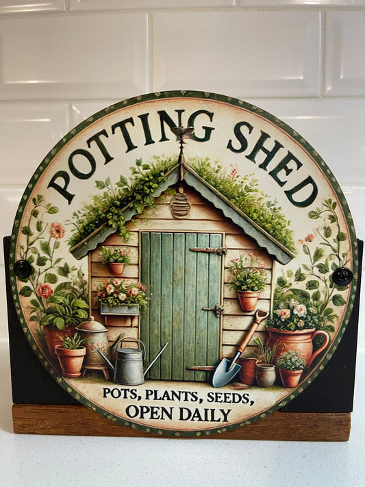 Potting Shed Tin Decorative Planter Box